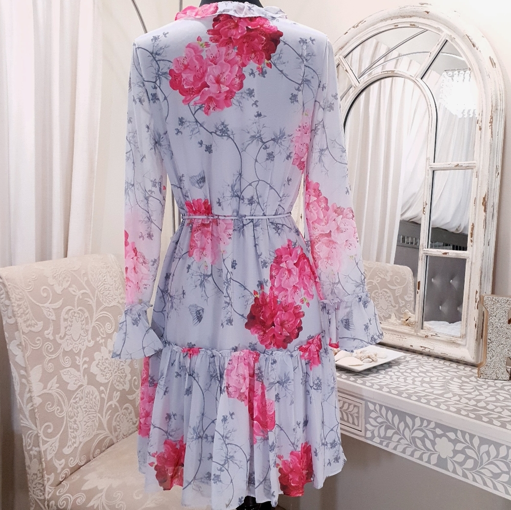 🍒NWT🍒 TED BAKER RUFFLE DRESS - Picture 3 of 11